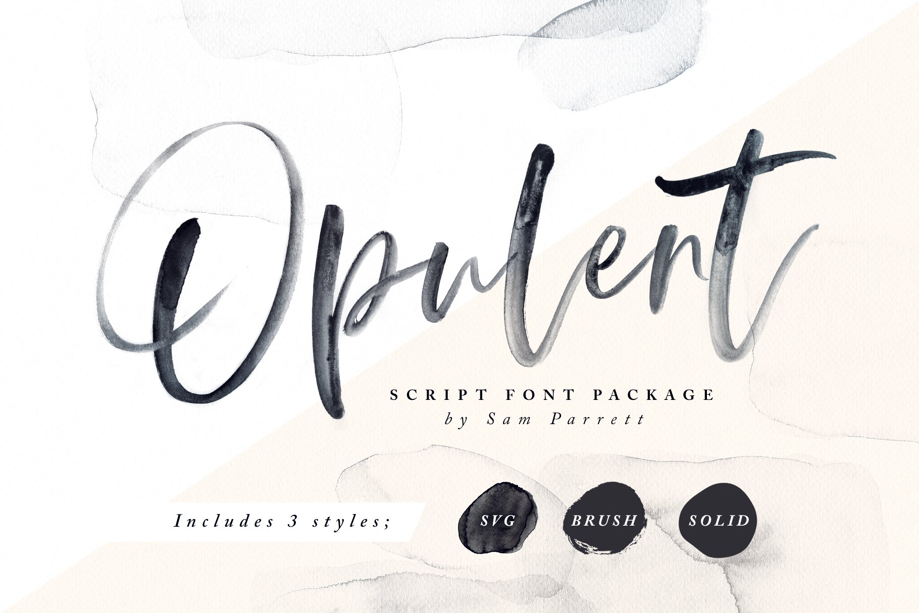 手绘现代书法英文字体 Opulent Font   SVG