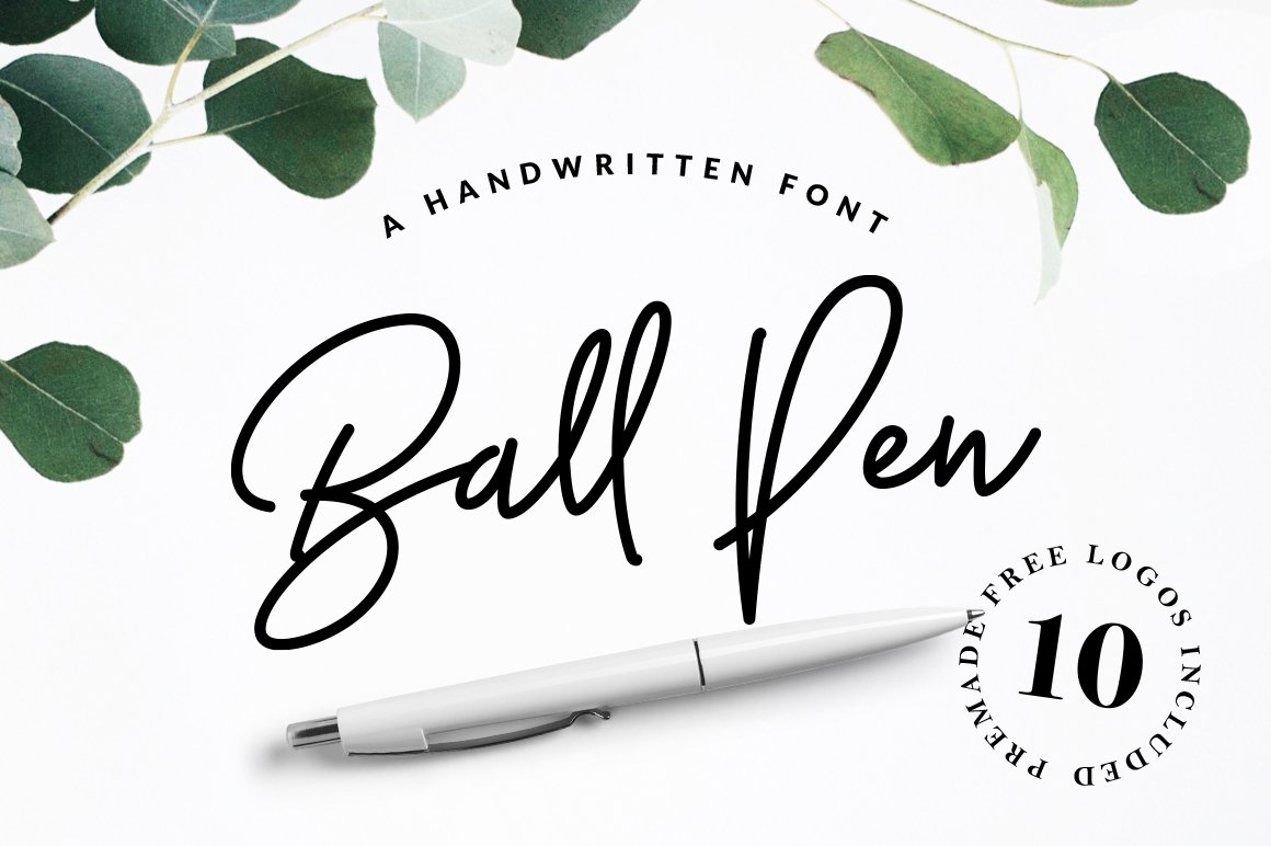 圆珠笔手写英文字体 Ball Pen Handwritten