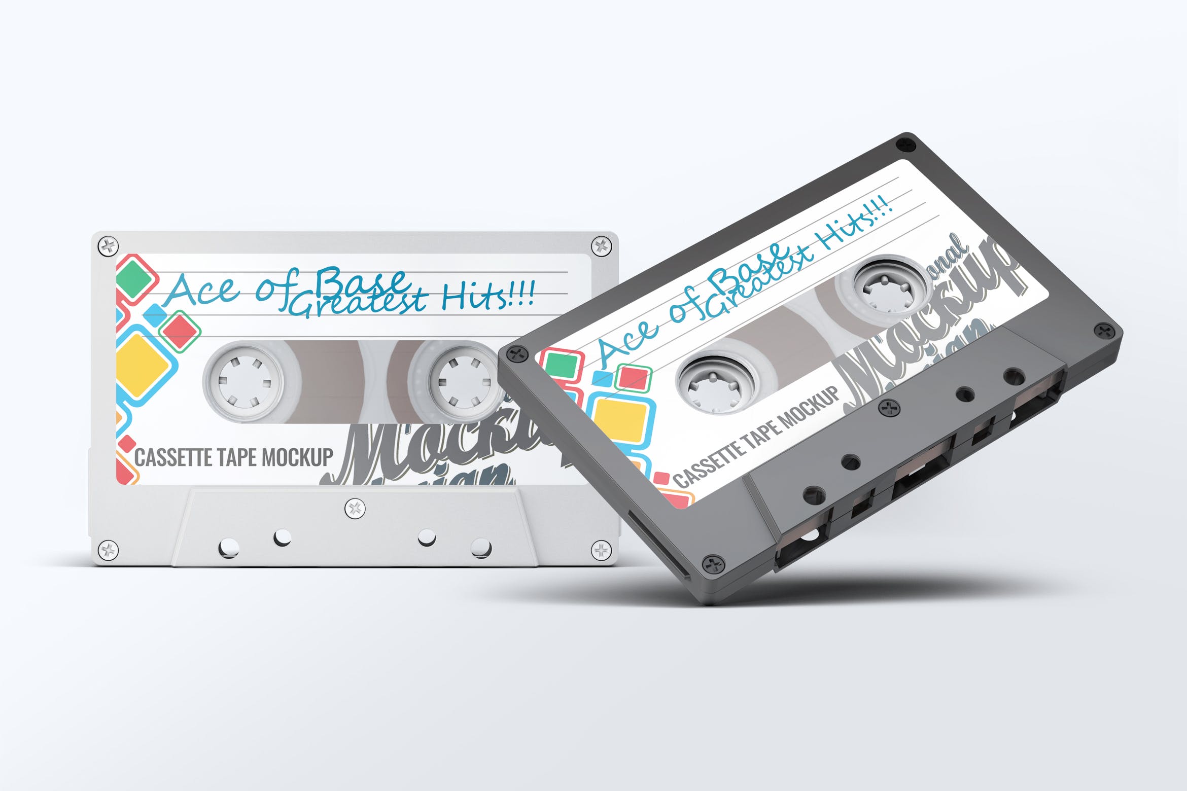多角度磁带设计展示样机cassette tape mocku
