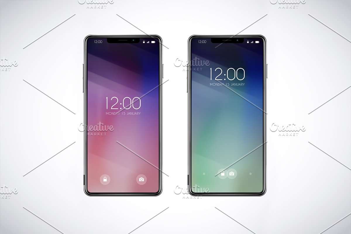 折叠屏手机矢量样机下载Smartphone Mock-Ups