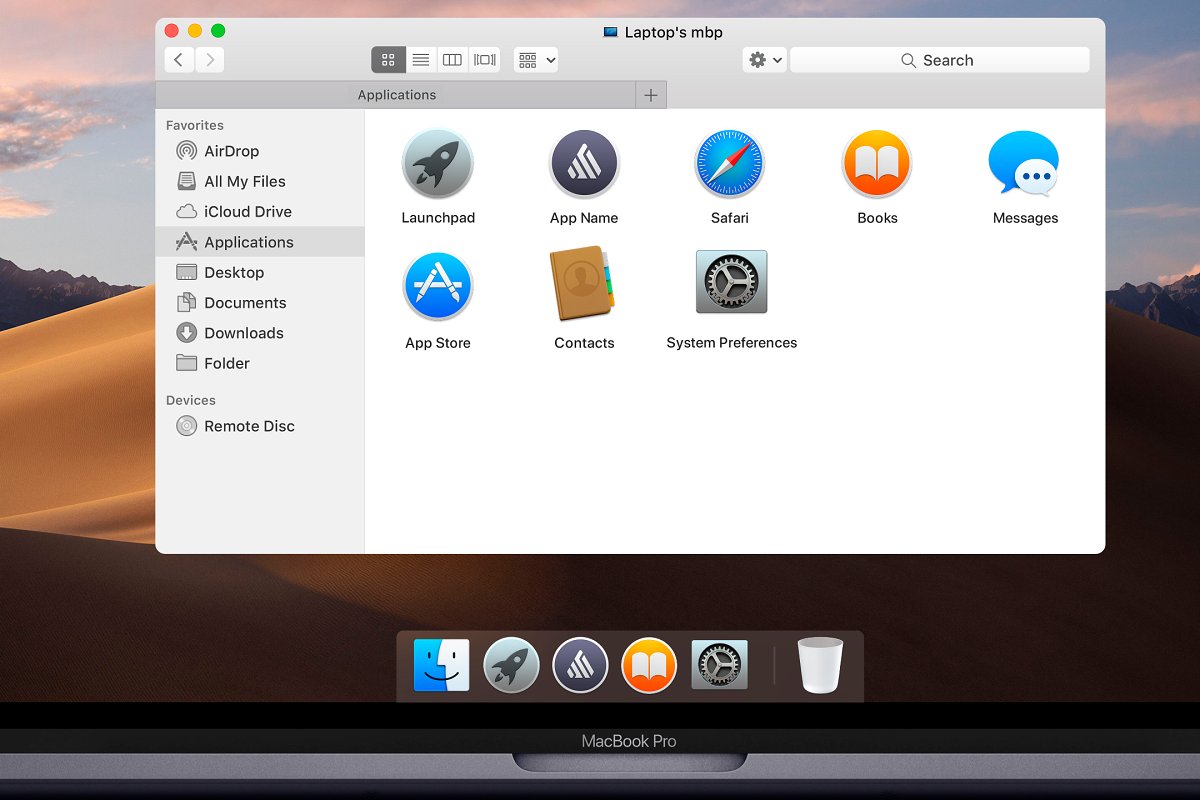 macOS系统苹果电脑软件logo图标设计展示样机MacOS