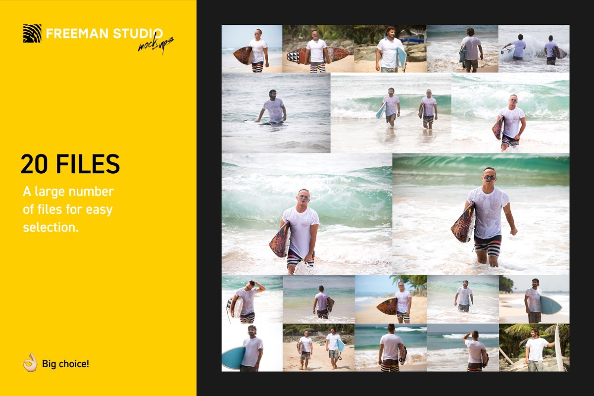 夏日海洋冲浪者时尚T恤样机模板Surfers T-Shirt