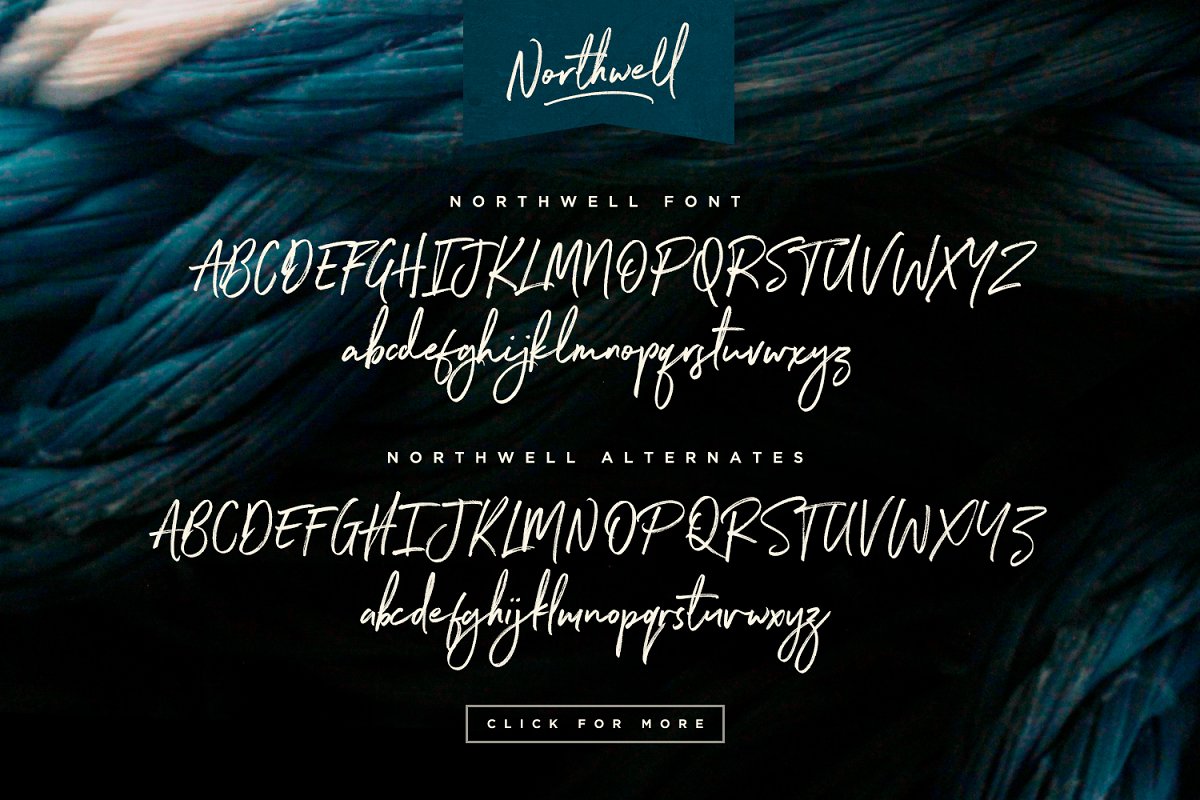 质朴手写英文字体 Northwell Font #90753