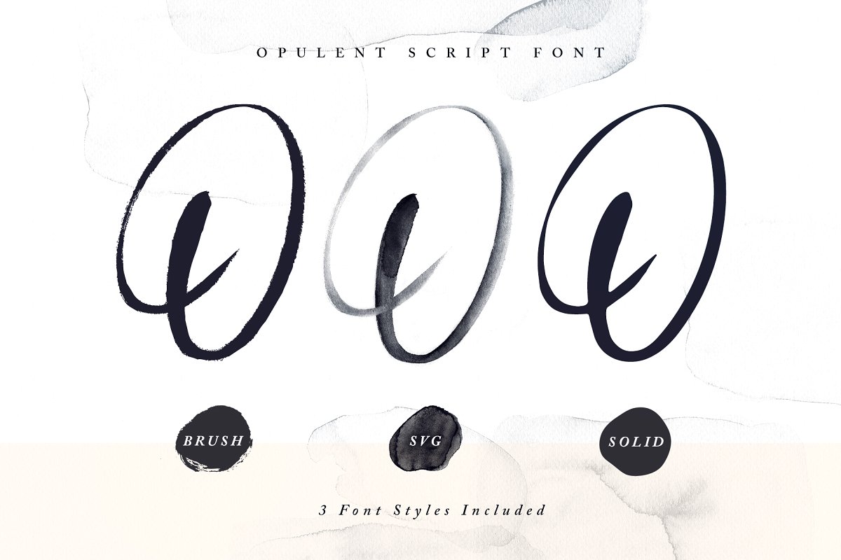 手绘现代书法英文字体 Opulent Font SVG