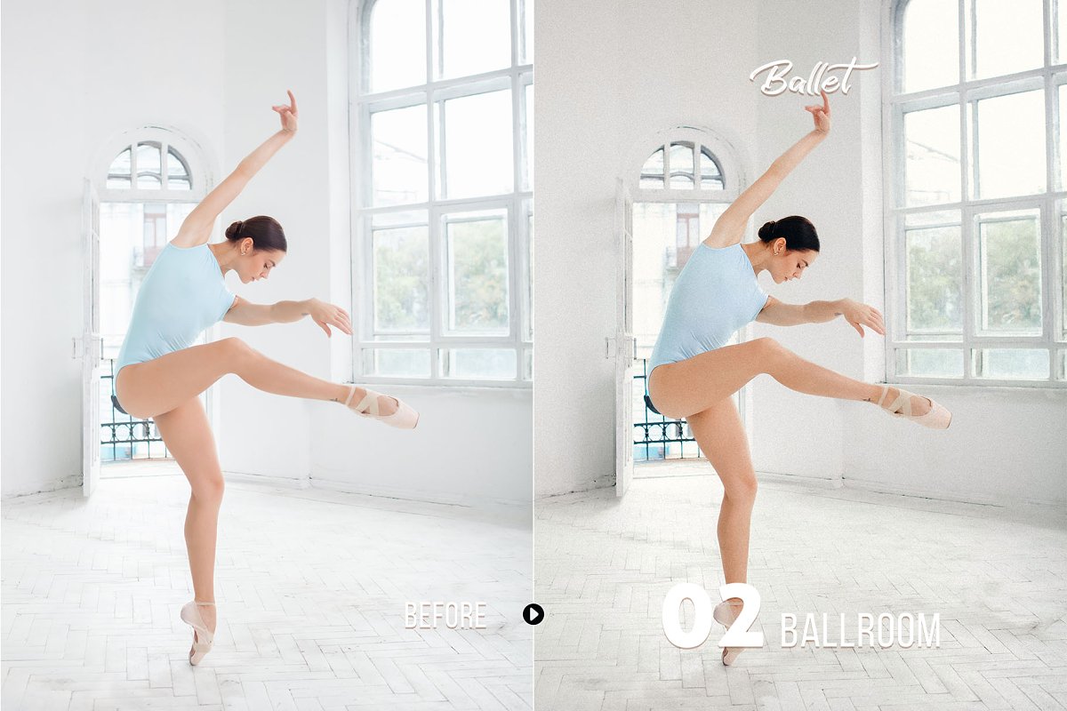 室内优雅芭蕾舞蹈摄影滤镜Ballet Artistic Pr