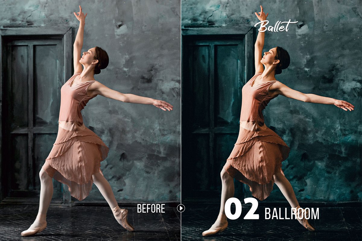室内优雅芭蕾舞蹈摄影滤镜Ballet Artistic Pr