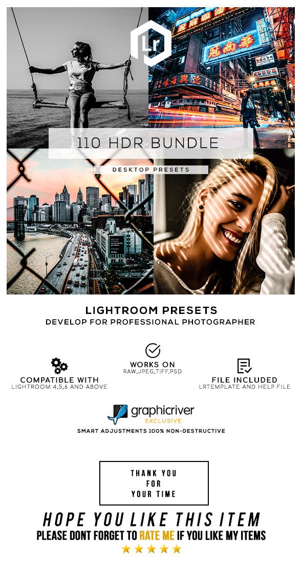 110组HDR时尚摄影旅行Lightroom预设Lightr