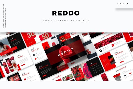 红色商务PPT模板Reddo - Google Slides
