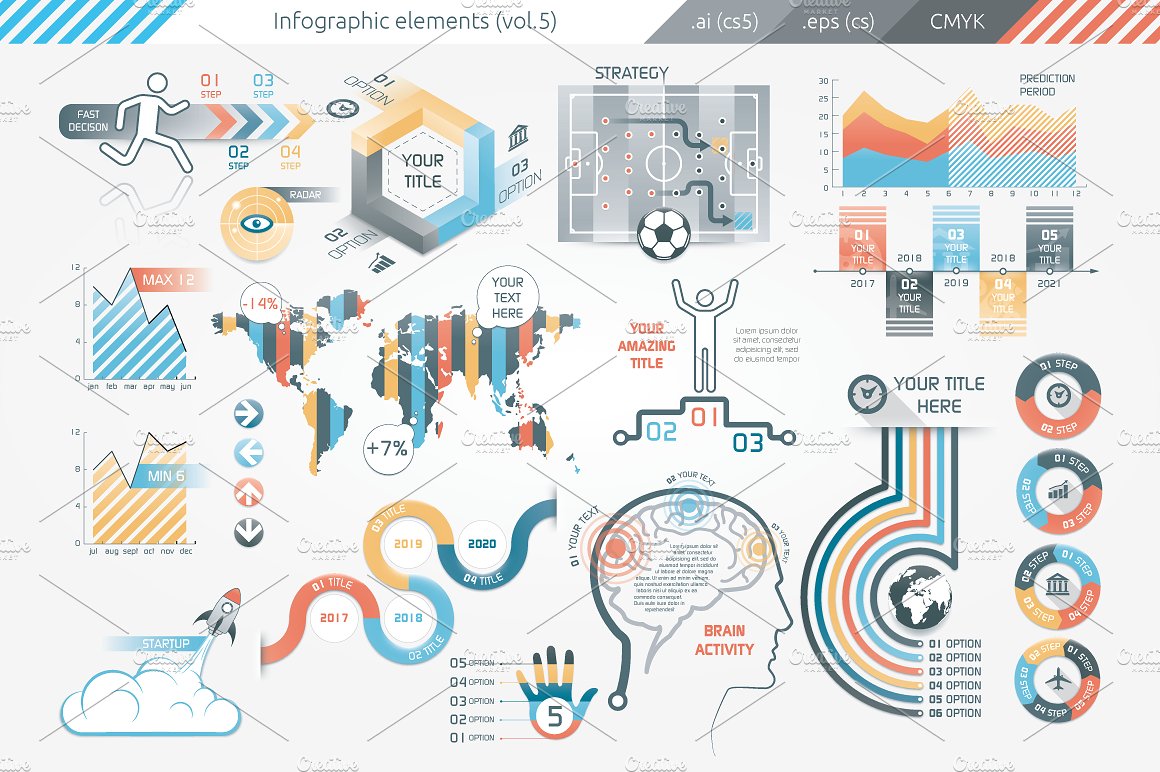 信息图表ppt素材 Infographic Elements