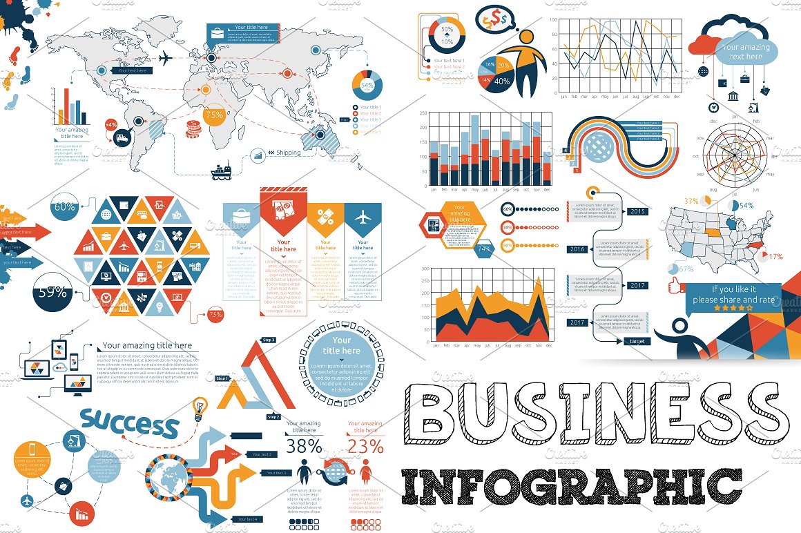 矢量信息图表ppt素材 Business Infograph