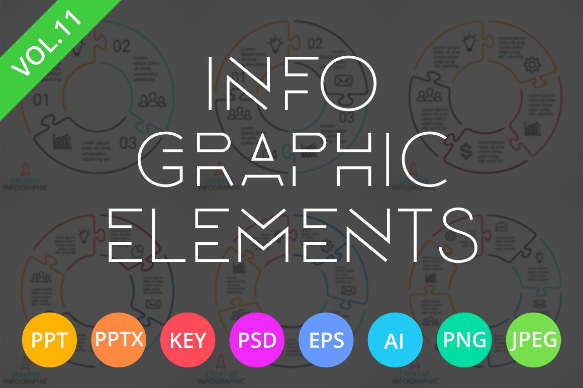 信息图表ppt素材模板 Infographic Elemen