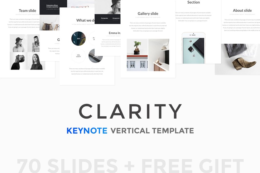 简约的ppt模板下载 Clarity Keynote Tem