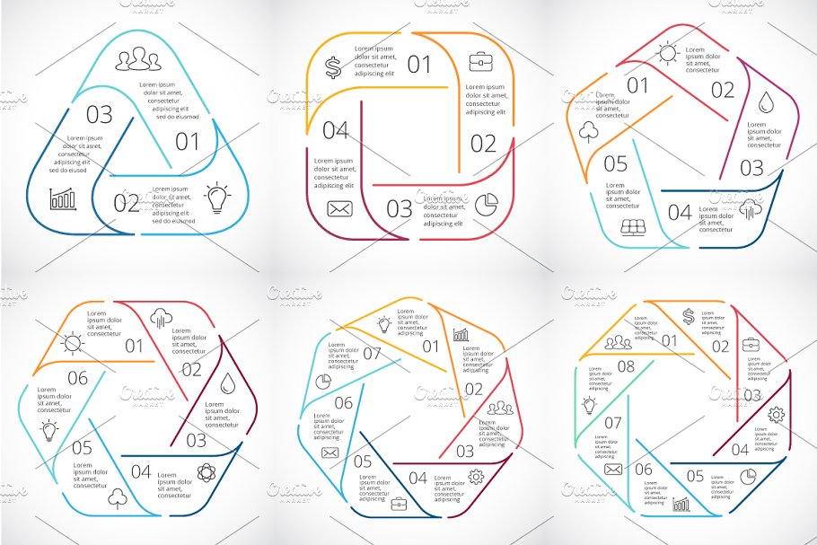 信息图表ppt素材模板 Infographic Elemen