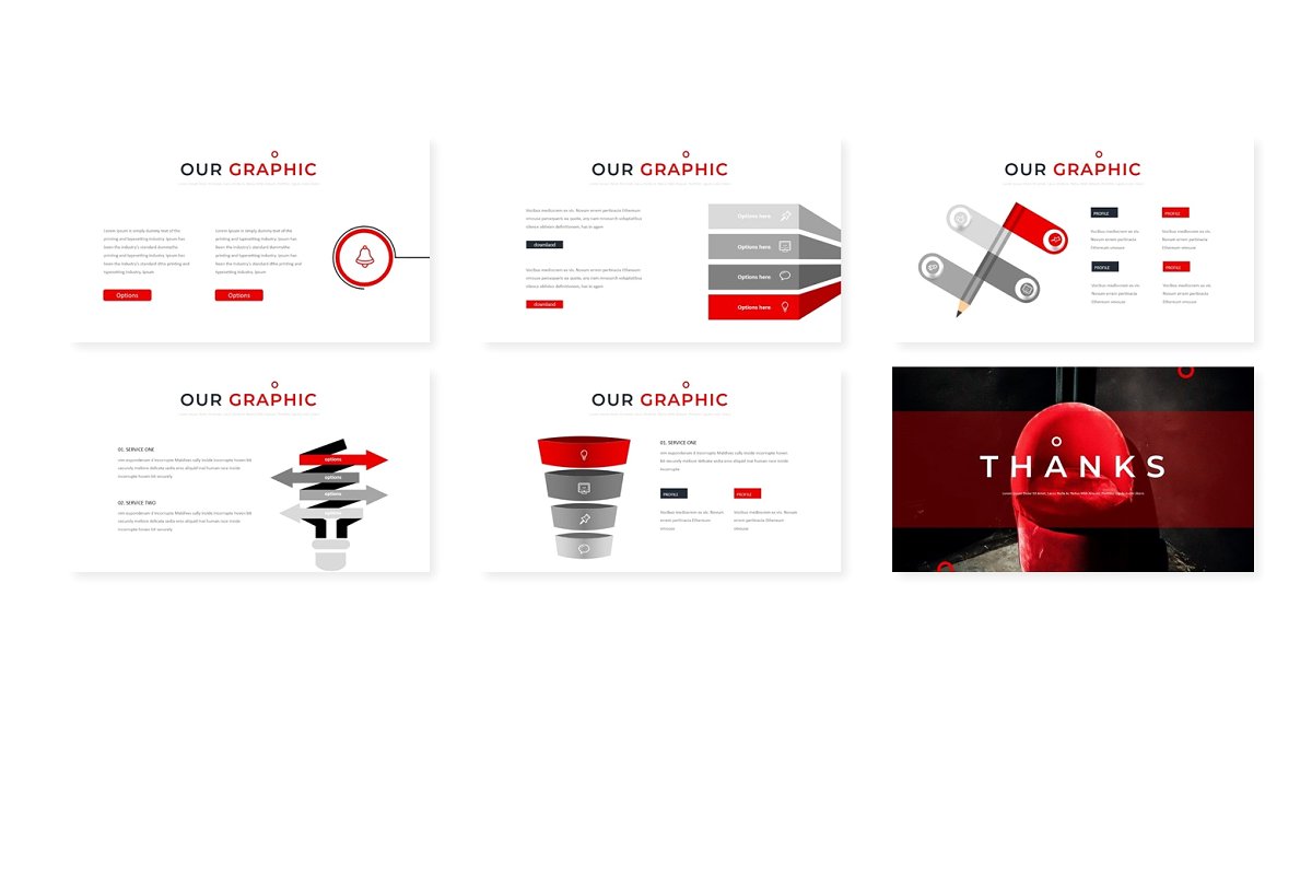 红色商务PPT模板Reddo - Google Slides