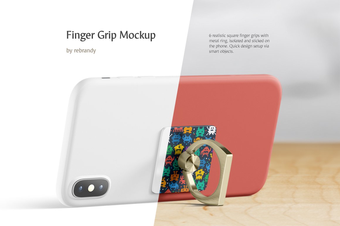 手机指环扣指环支架展示样机Finger Grip Mocku