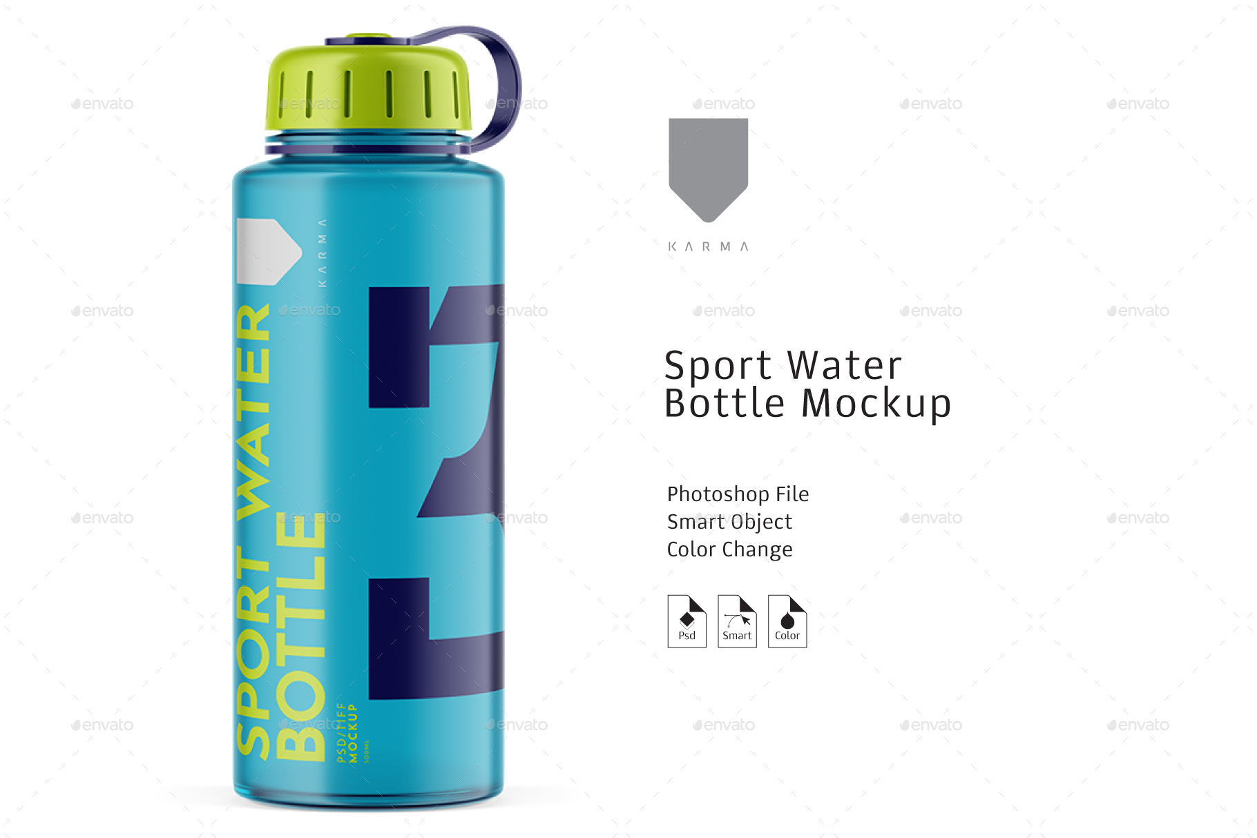 运动水壶包装设计样机Bottle Mockup #23877