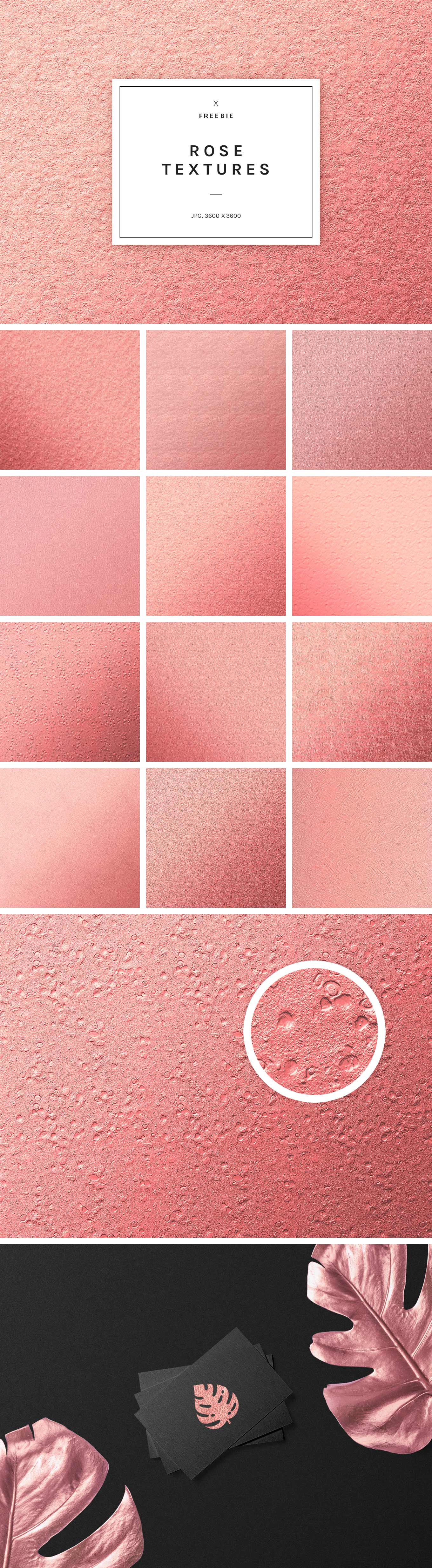 12款高分辨率玫瑰金纹理图案背景素材免费下载 Rose Go