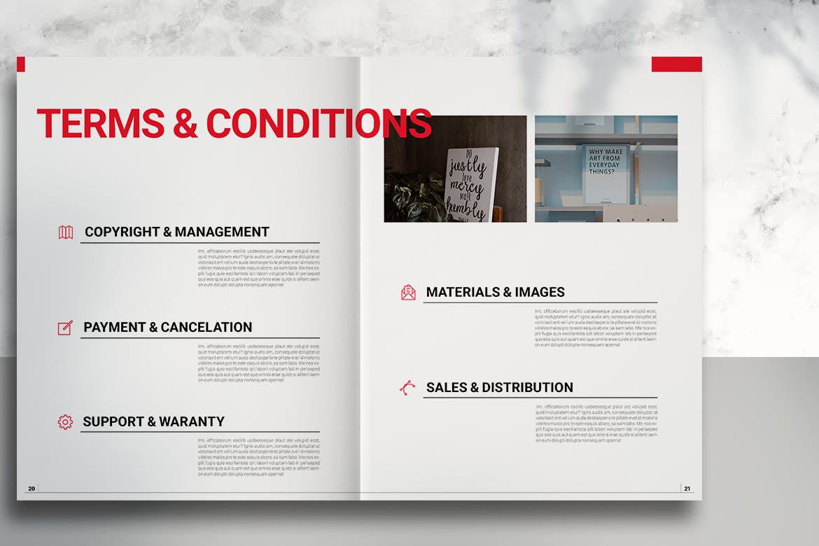 时尚高端高品质的红色黑色配色画册宣传册杂志房地产楼书设计模板