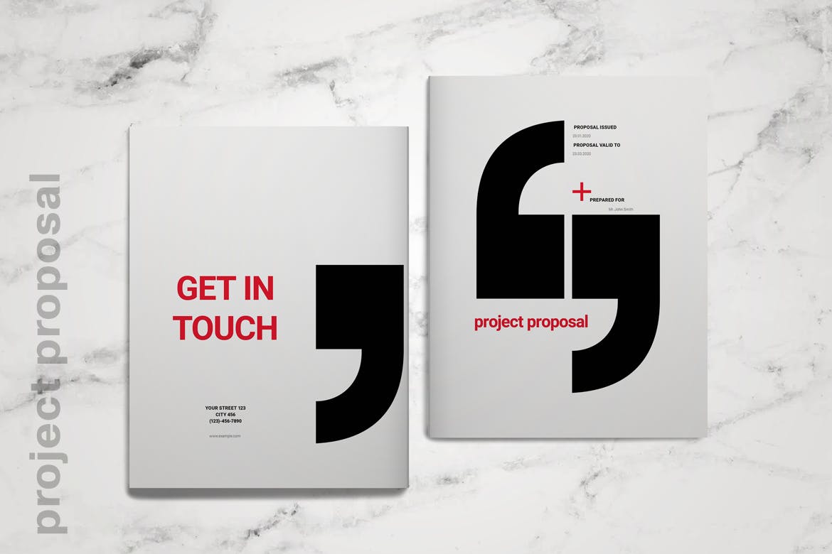 时尚高端高品质的红色黑色配色画册宣传册杂志房地产楼书设计模板