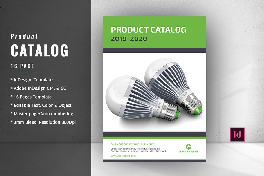 企业电器LED灯泡产品目录图册模板 Product Cata