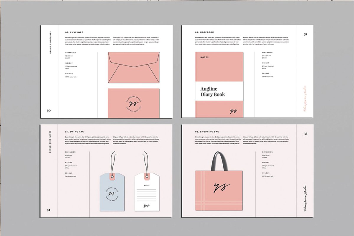 时尚品牌指南图册设计模板 Brand Guidelines