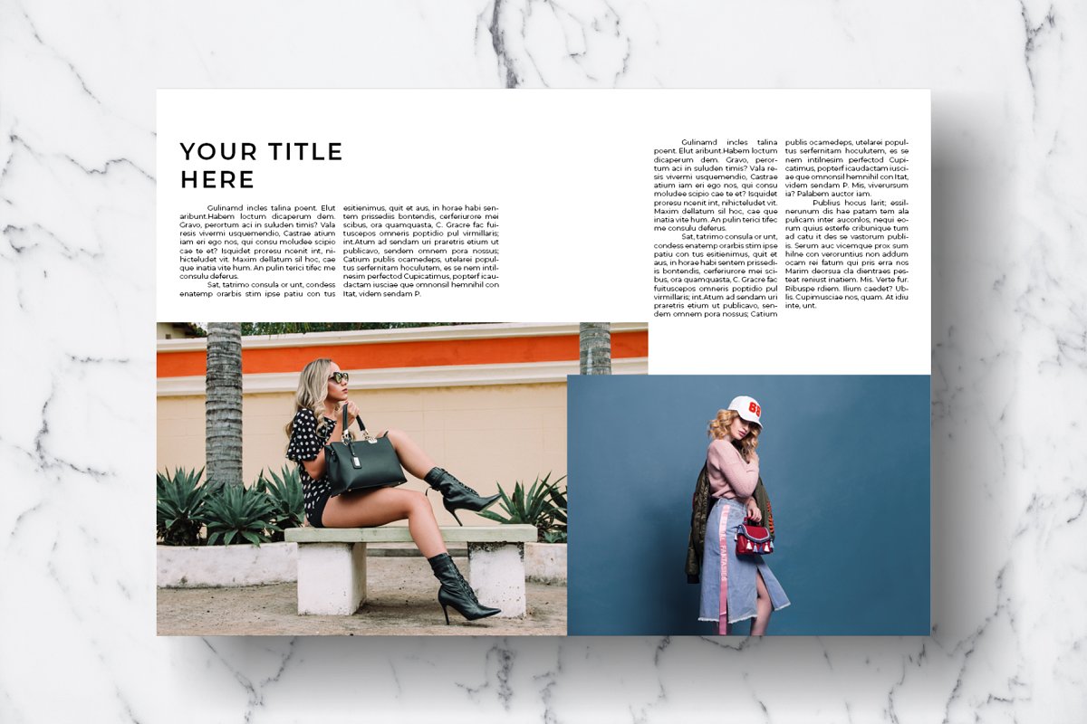 时尚生活方式摄影杂志图册设计模板 Magazine Temp