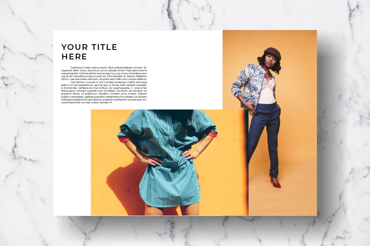 时尚生活方式摄影杂志图册设计模板 Magazine Temp