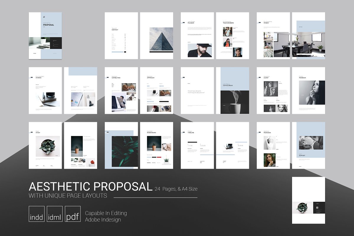 美学提案画册设计模板 Aesthetic Proposal