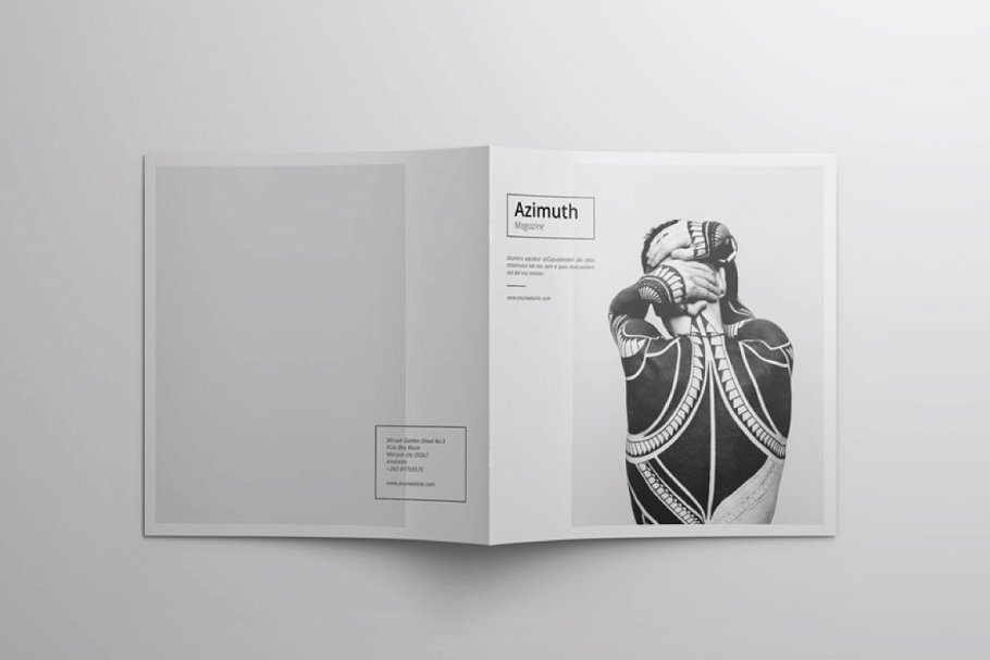 高品质的时尚简约方形InDesign杂志设计模板 Squar