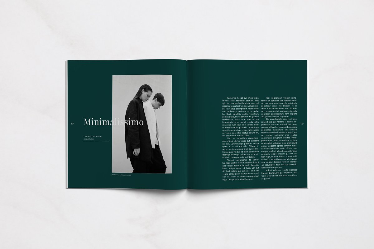 漂亮时尚的方形杂志画册模板 Emily Magazine 2