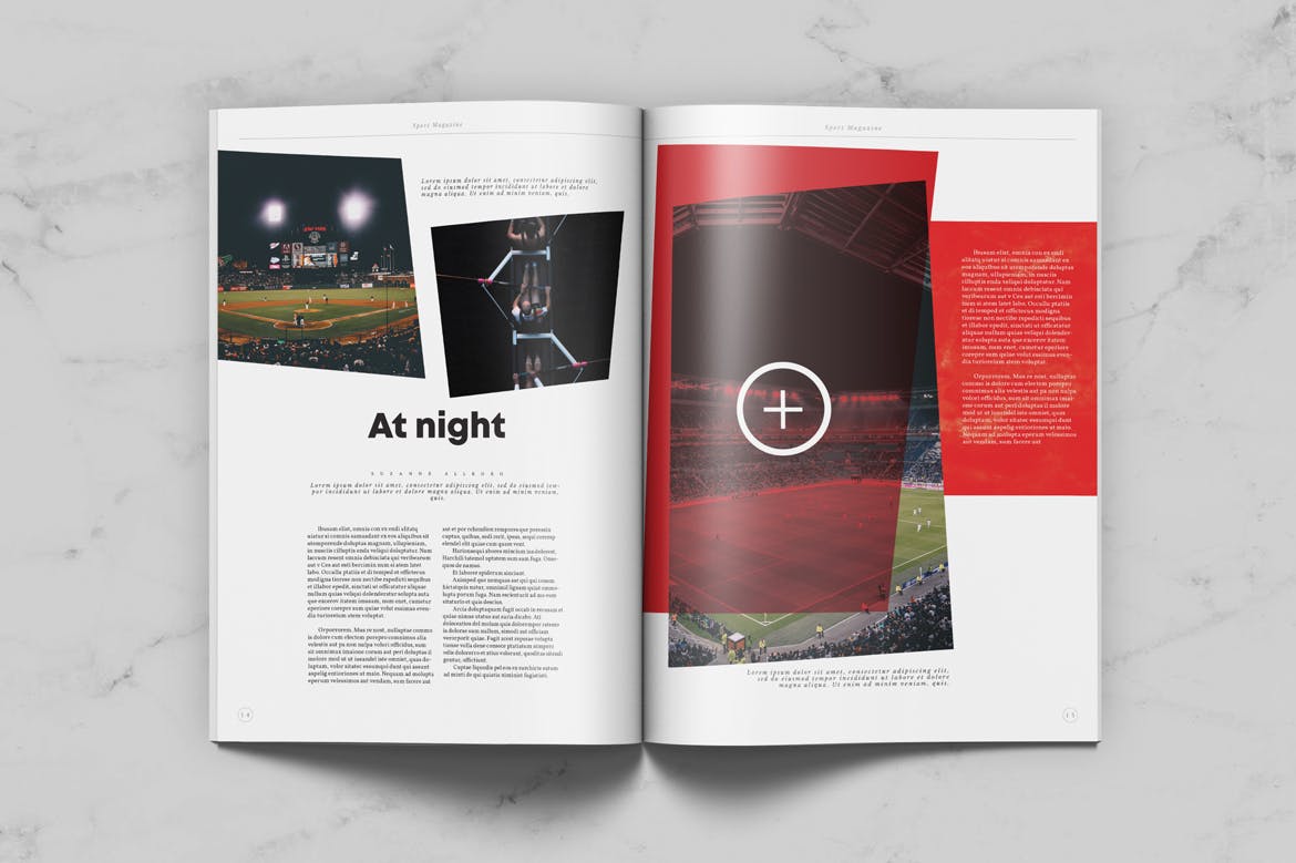 高品质的时尚高端体育杂志楼书画册手册设计模板 sport m