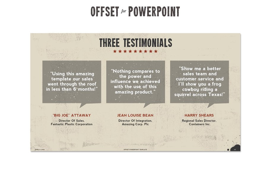 怀旧PPT模板 Offset Powerpoint Temp