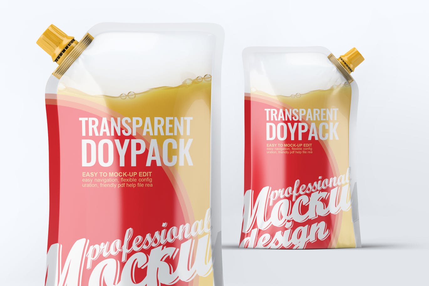 高品质的透明果汁酸奶牛奶包装transparent-doyp