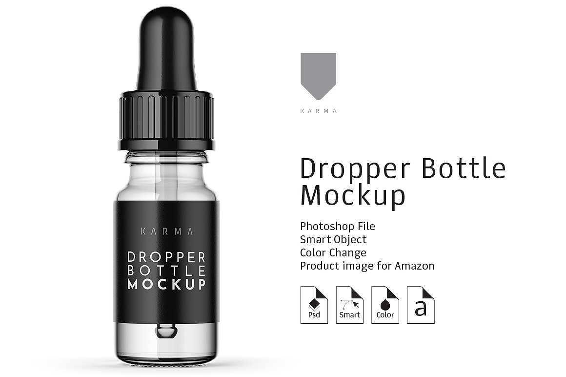 化妆品滴管瓶样机 Dropper Bottle Mockup