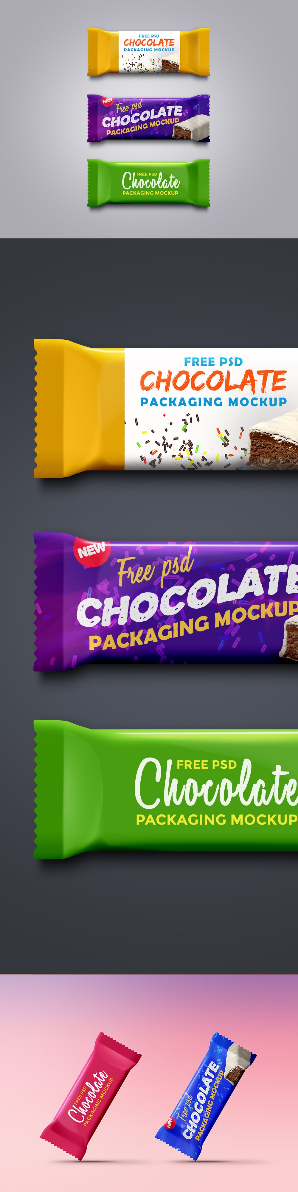 巧克力包装模型PSD贴图模板 Chocolate Packa