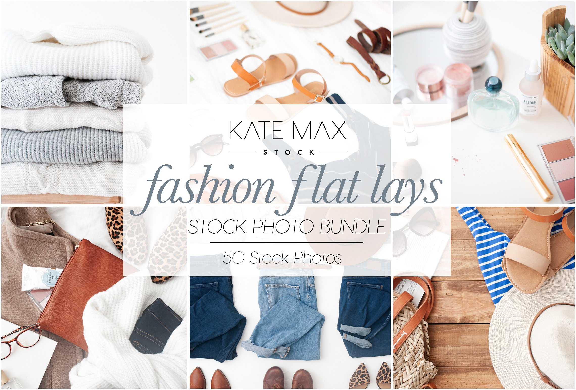 时尚服饰主题贴图样机 Fashion Flat Lays P