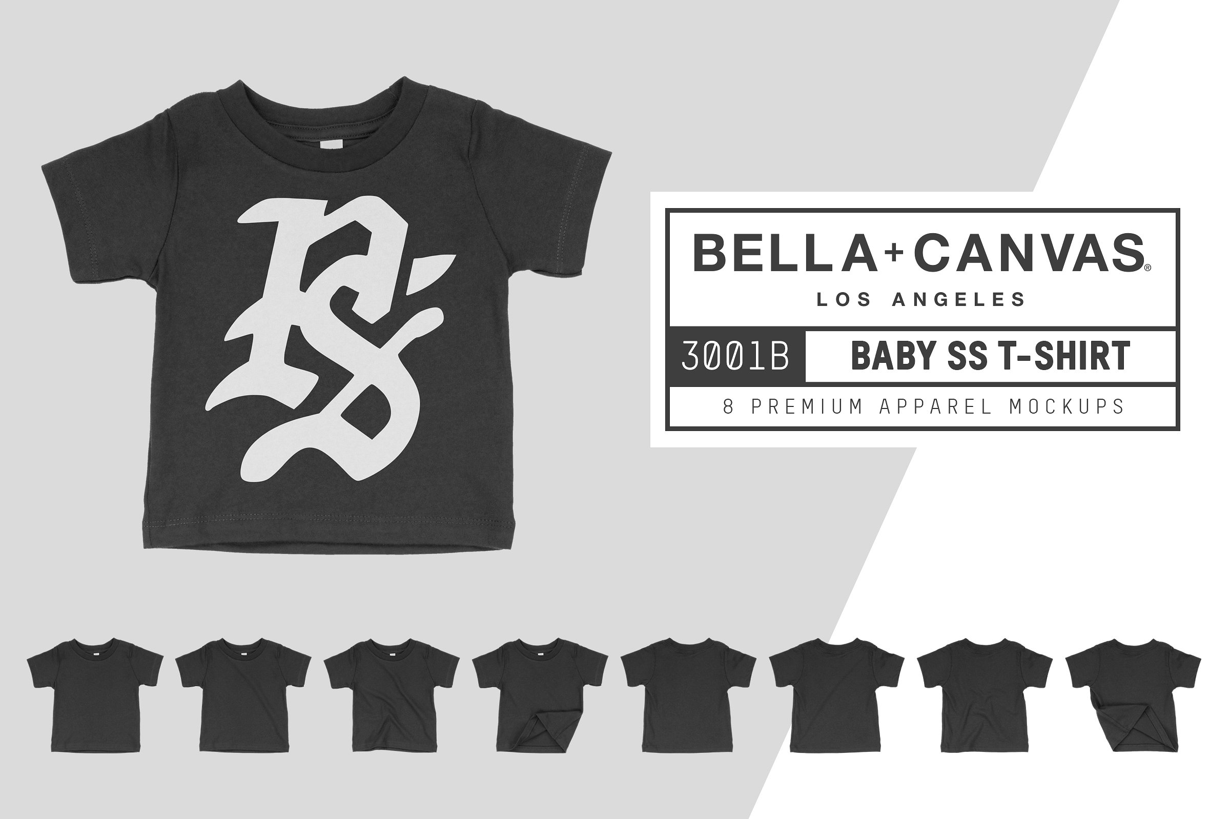 婴儿T恤服装样机 Bella Canvas 3001B Ba