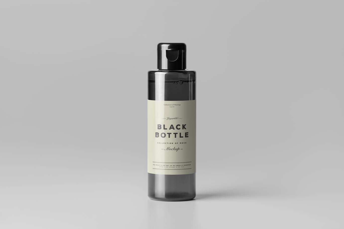 时尚高端逼真质感的高品质化妆品包装black-bottles