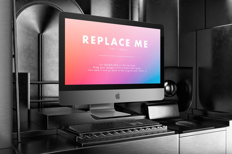 完美的iMac电脑创意场景样机 CREATIVE PRESE