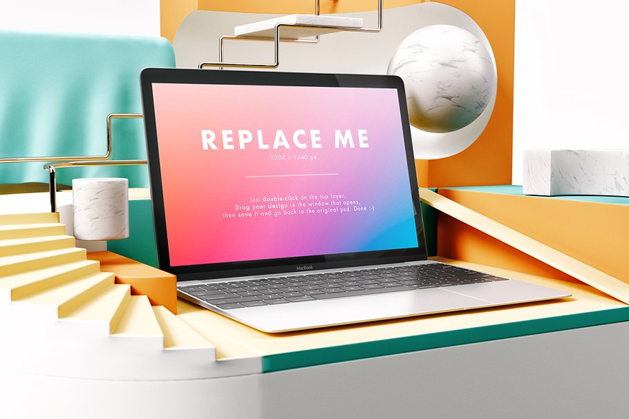 完美的iMac电脑创意场景样机 CREATIVE PRESE