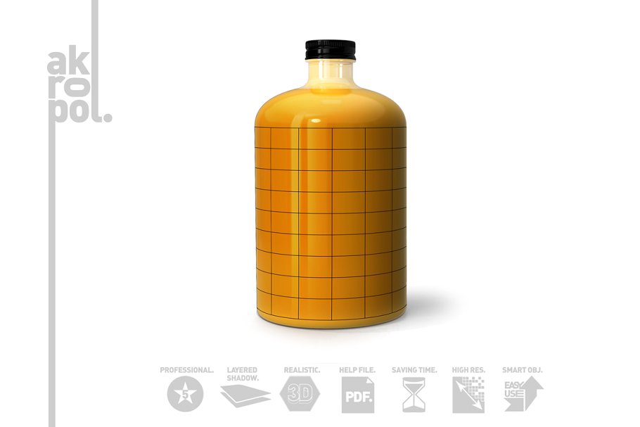 新鲜果汁瓶包装模型Juice Bottle Packagin