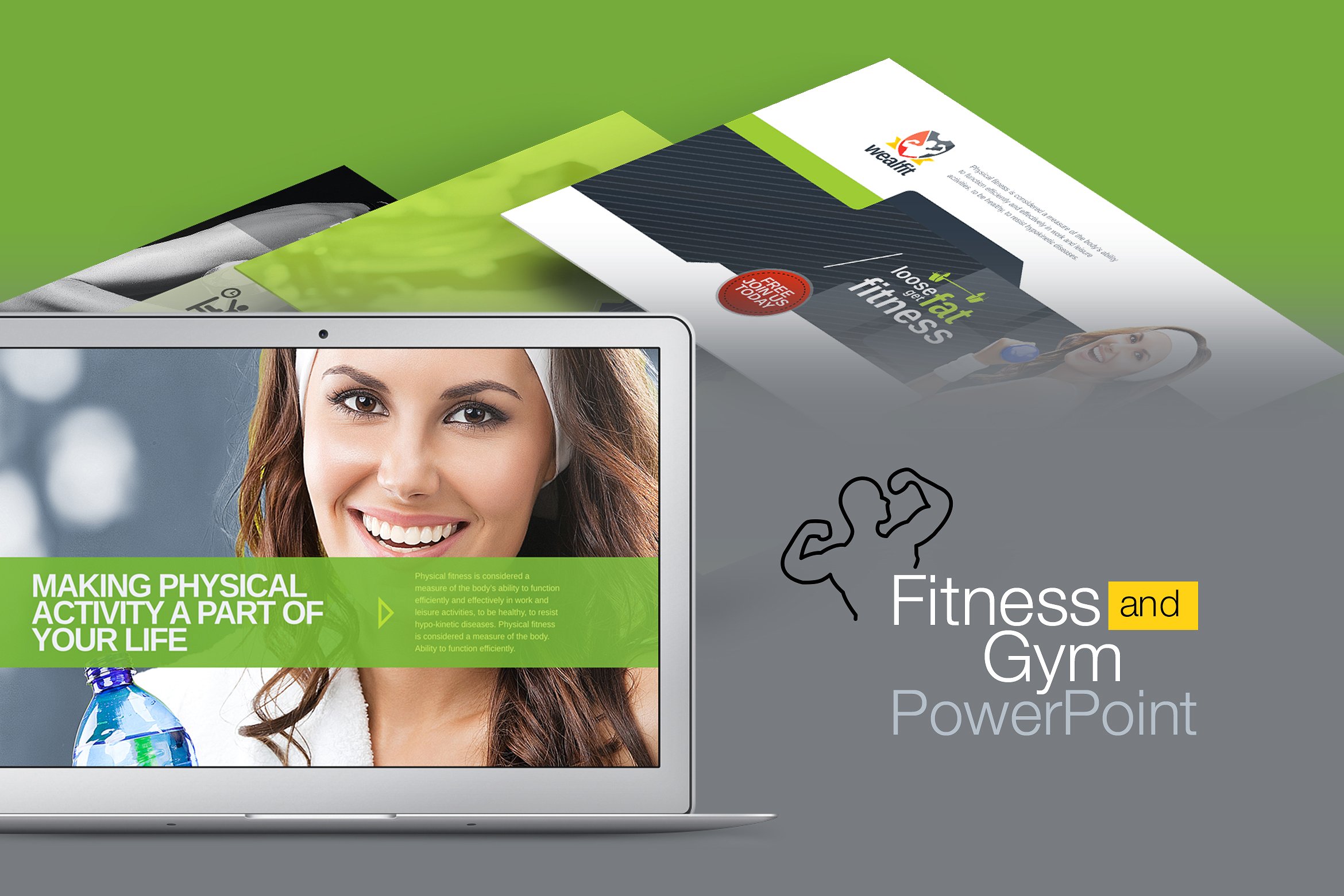 健身主题的模板 Fitness Gym Powerpoint