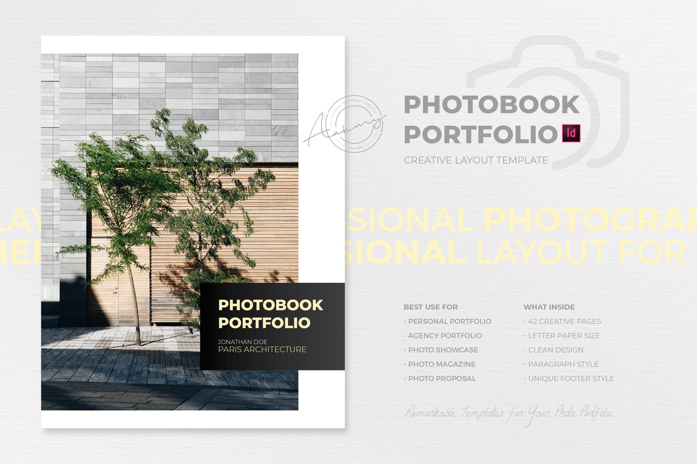 清新简约的摄影画册/杂志/设计品牌手册设计模板simple-