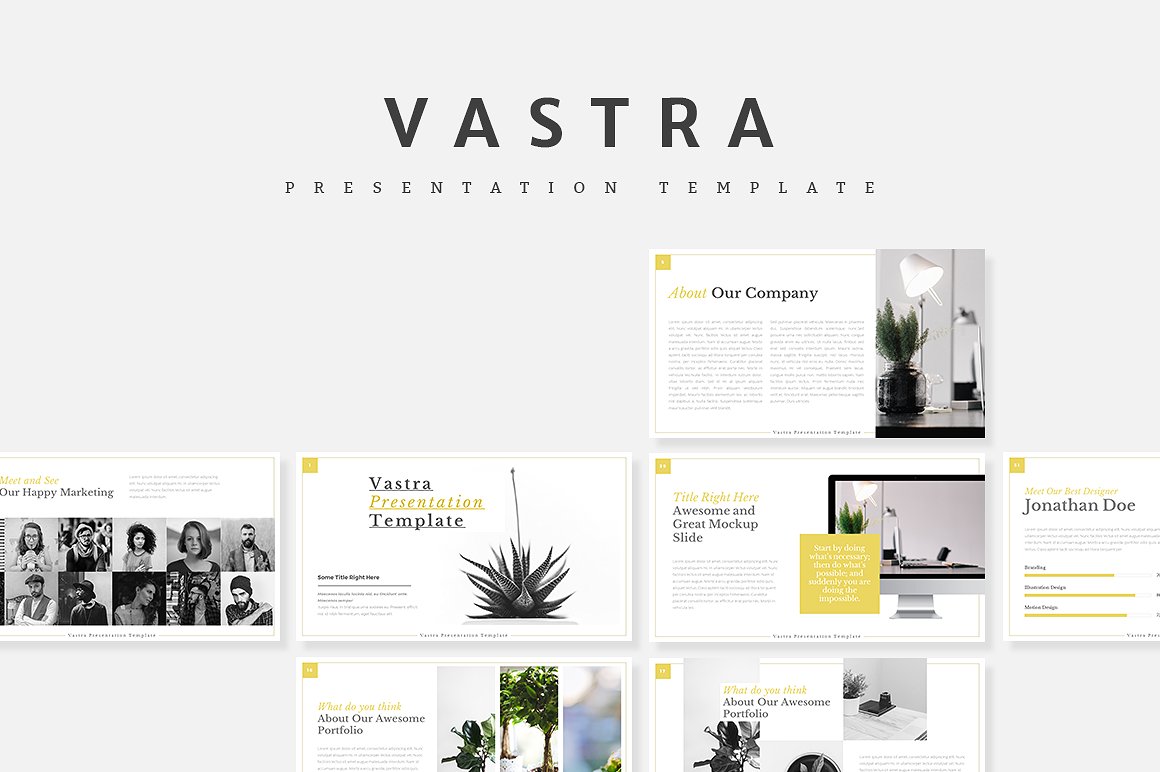 时尚简约的幻灯Vastra_Creative_Keynote