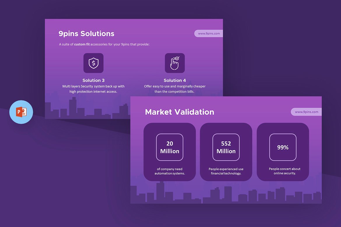 时尚极简介绍公司的PPT模板下载Pitch Deck #6