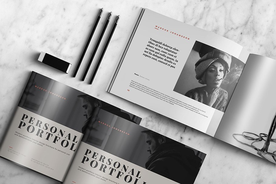 服务和人物介绍画册模板 Portfolio Brochure