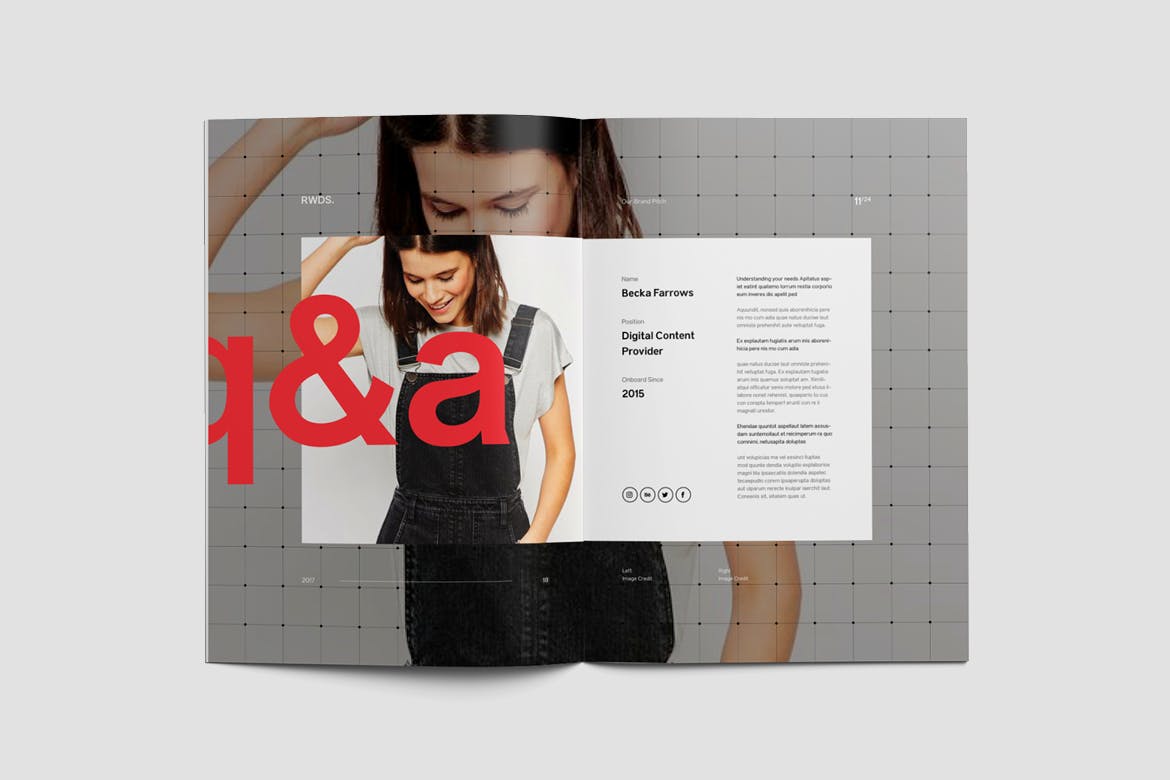 时尚杂志品牌手册画册设计模板 agency proposal