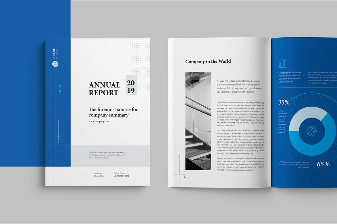 画册杂志设计模板 annual report