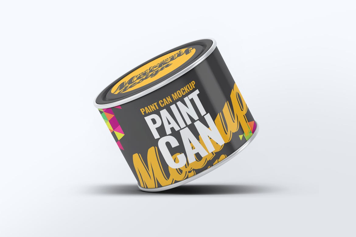 时尚高端的高品质油漆桶包装设计paint-can-mock-