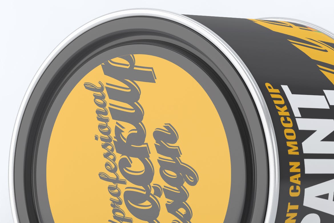 时尚高端的高品质油漆桶包装设计paint-can-mock-